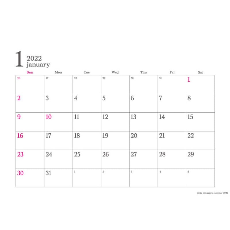 2022年のカレンダー(卓上) 2022年のカレンダー(卓上)