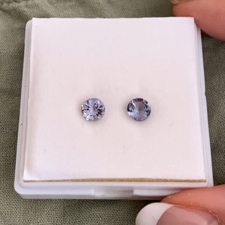 【受注生産商品】非加熱タンザナイト×ダイヤモンドピアス