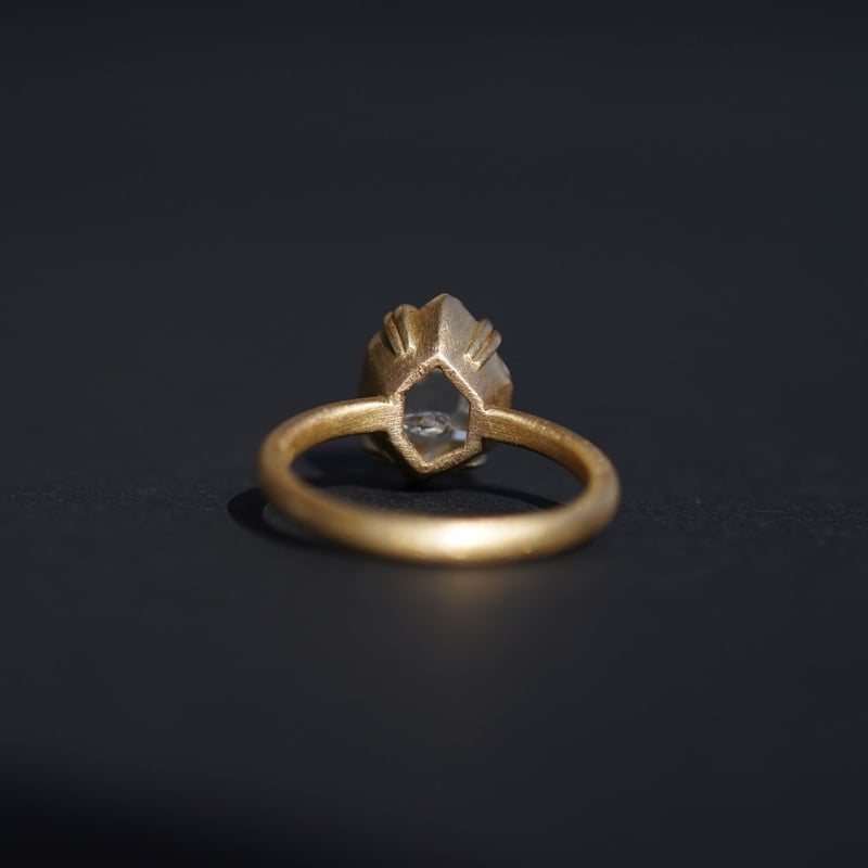 ハーキマーダイヤモンド(水入り)18Kリング | ASTROSSA