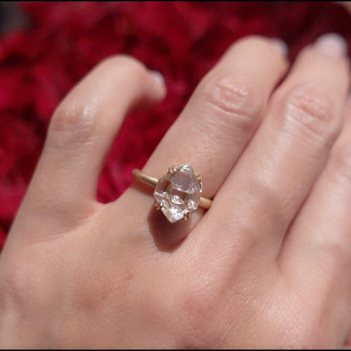 ハーキマーダイヤモンド(水入り)18Kリング | ASTROSSA