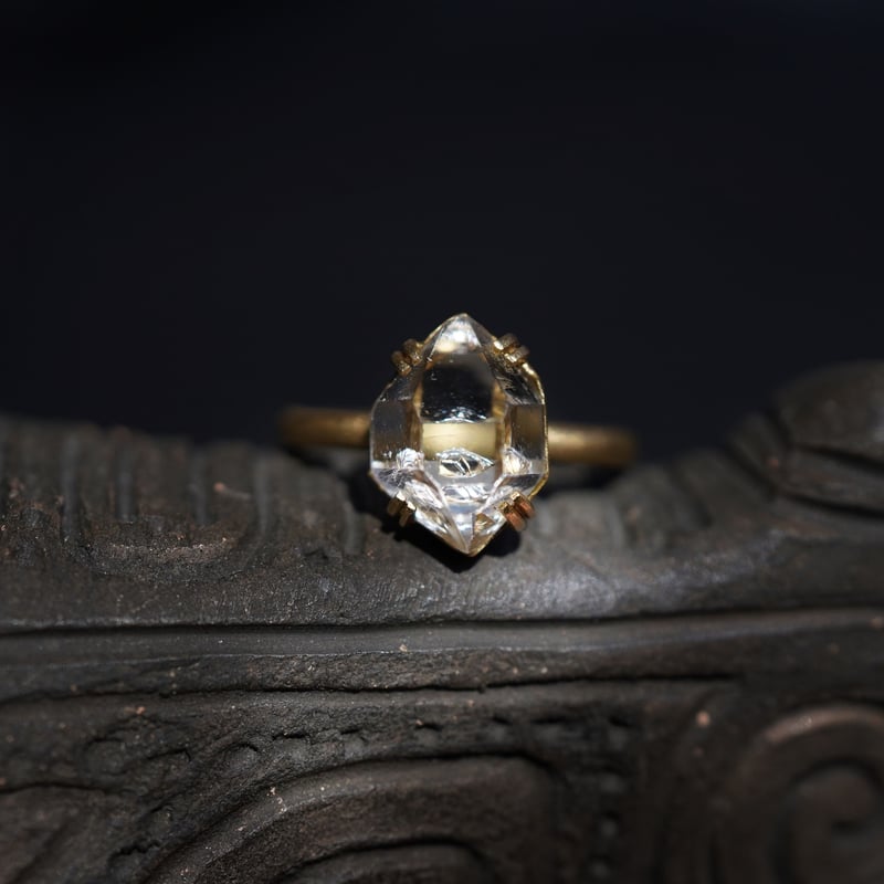 ハーキマーダイヤモンド(水入り)18Kリング | ASTROSSA