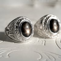 ASTROSSAリング(6条✴︎BLACKスターサファイヤ）Silver925
