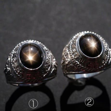 ASTROSSAリング(6条✴︎BLACKスターサファイヤ）Silver925