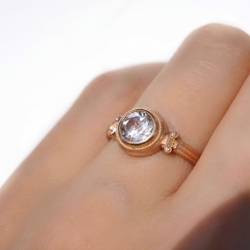 フェナカイト《アテーナ》18K・ローズゴールドリング | ASTROSSA 