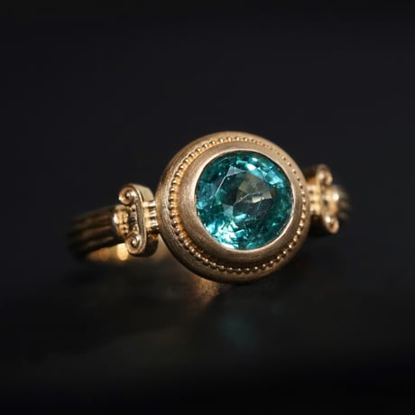 エメラルド《アテーナ》18K・イエローゴールドリング
