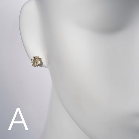 ハーキマーダイヤモンド・18Kピアス