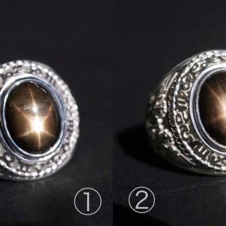 ASTROSSAリング(6条✴︎BLACKスターサファイヤ）Silver925