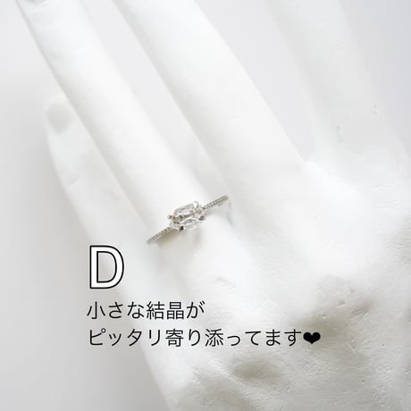 【第1グループ】ハーキマーダイヤモンド《ミレグレイン》エタニティリング(Silver925）
