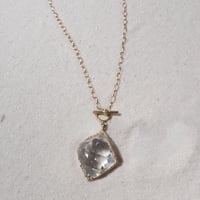 ハーキマーダイヤモンド18Kタイニーマントルネックレス