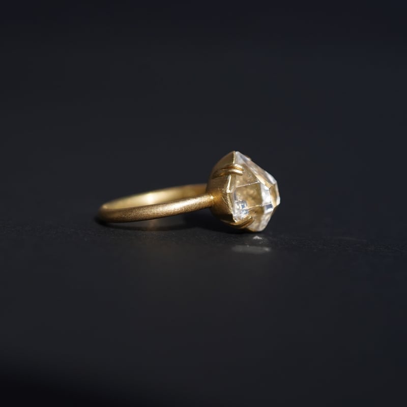 ハーキマーダイヤモンド(水入り)18Kリング | ASTROSSA