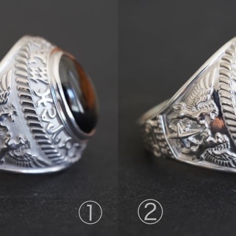 ASTROSSAリング(6条✴︎BLACKスターサファイヤ）Silver925