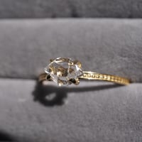 ハーキマーダイヤモンド《ミレグレイン・18K orプラチナ》エタニティリング