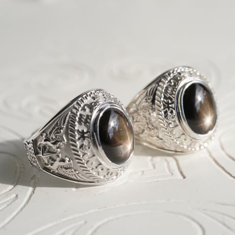 ASTROSSAリング(6条✴︎BLACKスターサファイヤ）Silver925