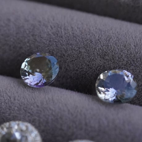 【受注生産商品】非加熱タンザナイト×ダイヤモンドピアス