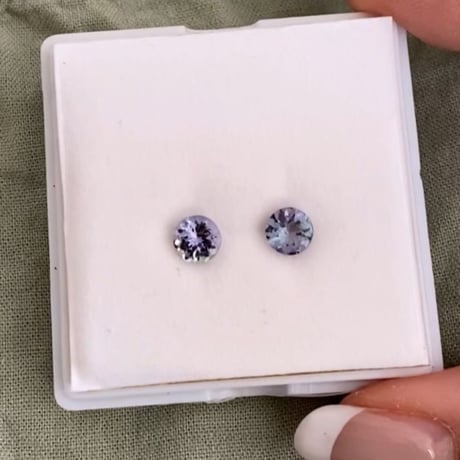【受注生産商品】非加熱タンザナイト×ダイヤモンドピアス