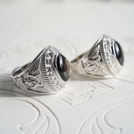 ASTROSSAリング(6条✴︎BLACKスターサファイヤ）Silver925