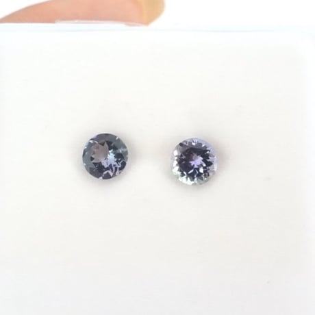 【受注生産商品】非加熱タンザナイト×ダイヤモンドピアス