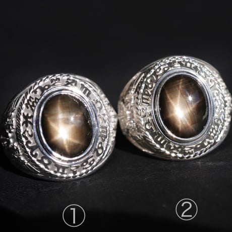 ASTROSSAリング(6条✴︎BLACKスターサファイヤ）Silver925