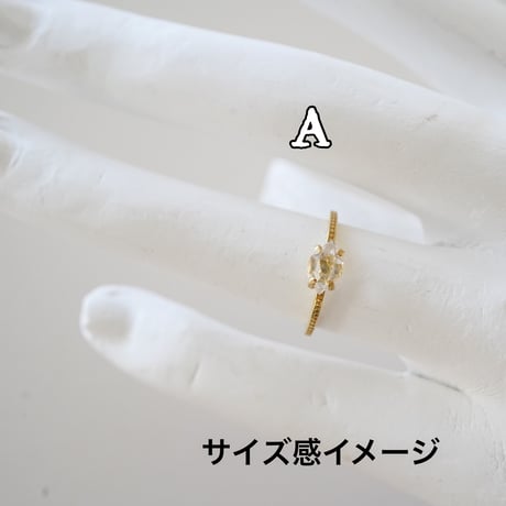 【第2グループ】ハーキマーダイヤモンド《ミレグレイン》エタニティリング《シルバー925》