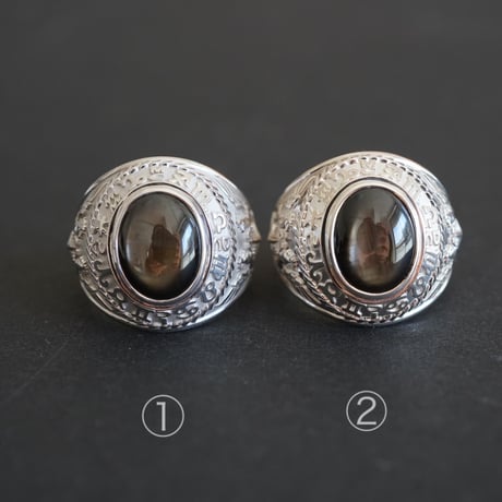 ASTROSSAリング(6条✴︎BLACKスターサファイヤ）Silver925