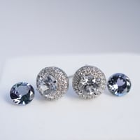 【受注生産商品】非加熱タンザナイト×ダイヤモンドピアス