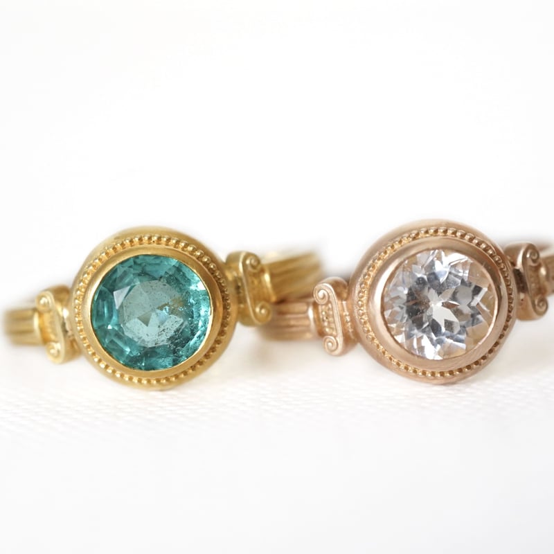 フェナカイト《アテーナ》18K・ローズゴールドリング | ASTROSSA 