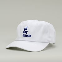 All Day Music Cap: White - Curved Bill