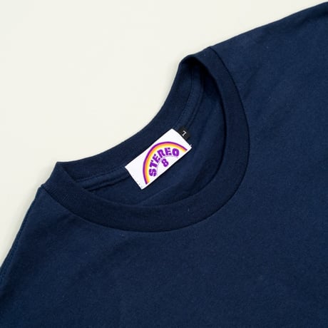 Must Be The Music Tee: Navy-Light Blue