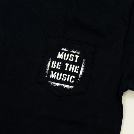 Must Be The Music Tee: Black-Ivory Green
