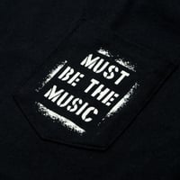 Must Be The Music Tee: Black-Ivory Green
