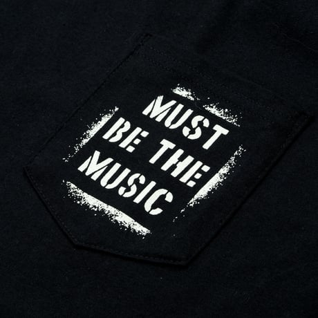 Must Be The Music Tee: Black-Ivory Green