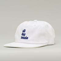 All Day Music Cap: White - Flat Bill