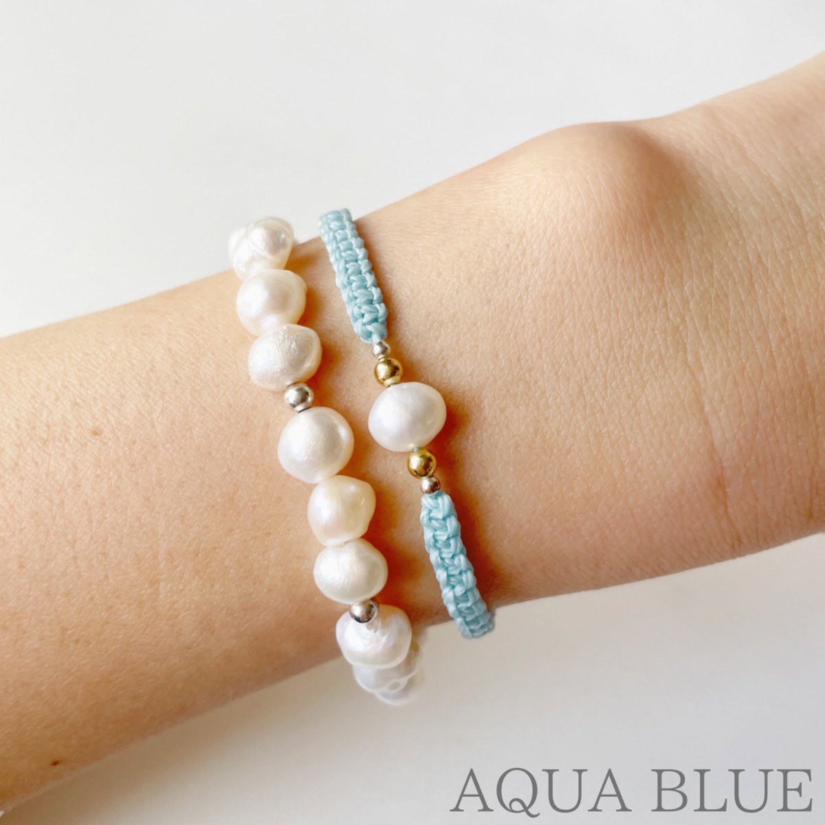 パールマクラメブレスレット 17色 | MANASEA