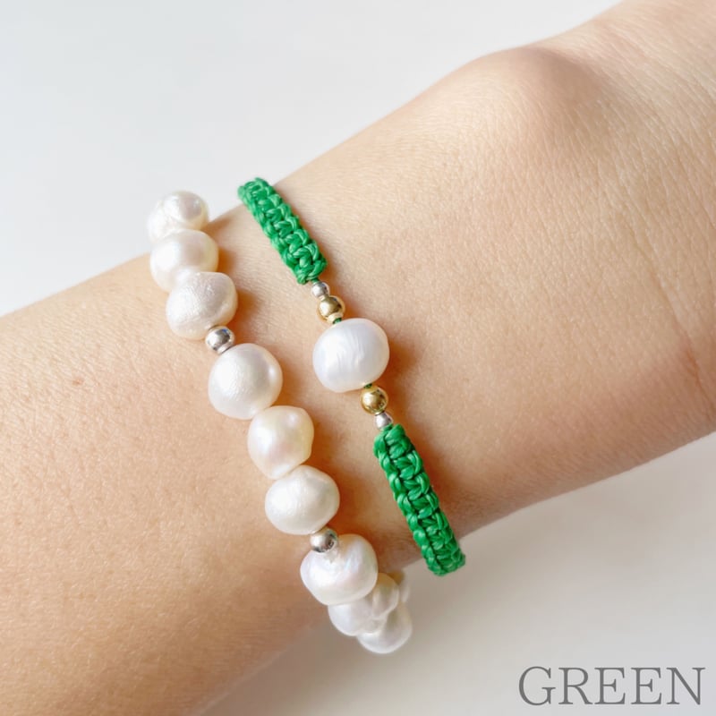 パールマクラメブレスレット 17色 | MANASEA