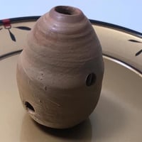 心笛（小）素焼き Kokorobue (Heart Flute, Unglazed)