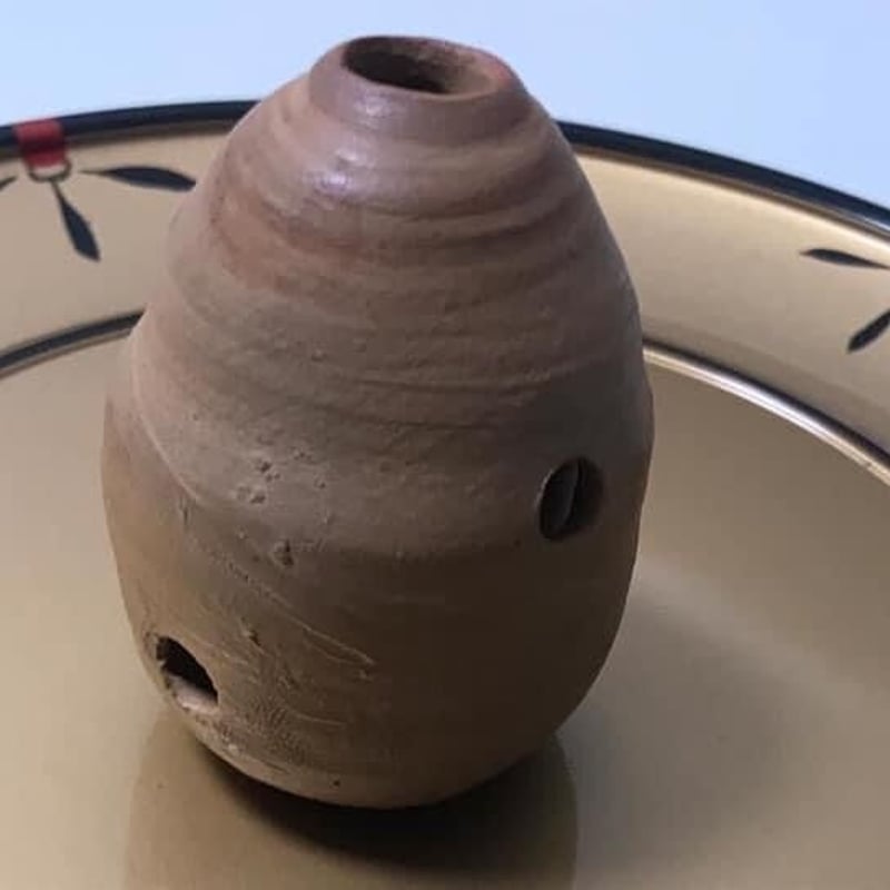 心笛（小）素焼き Kokorobue (Heart Flute, Unglazed) | 森田