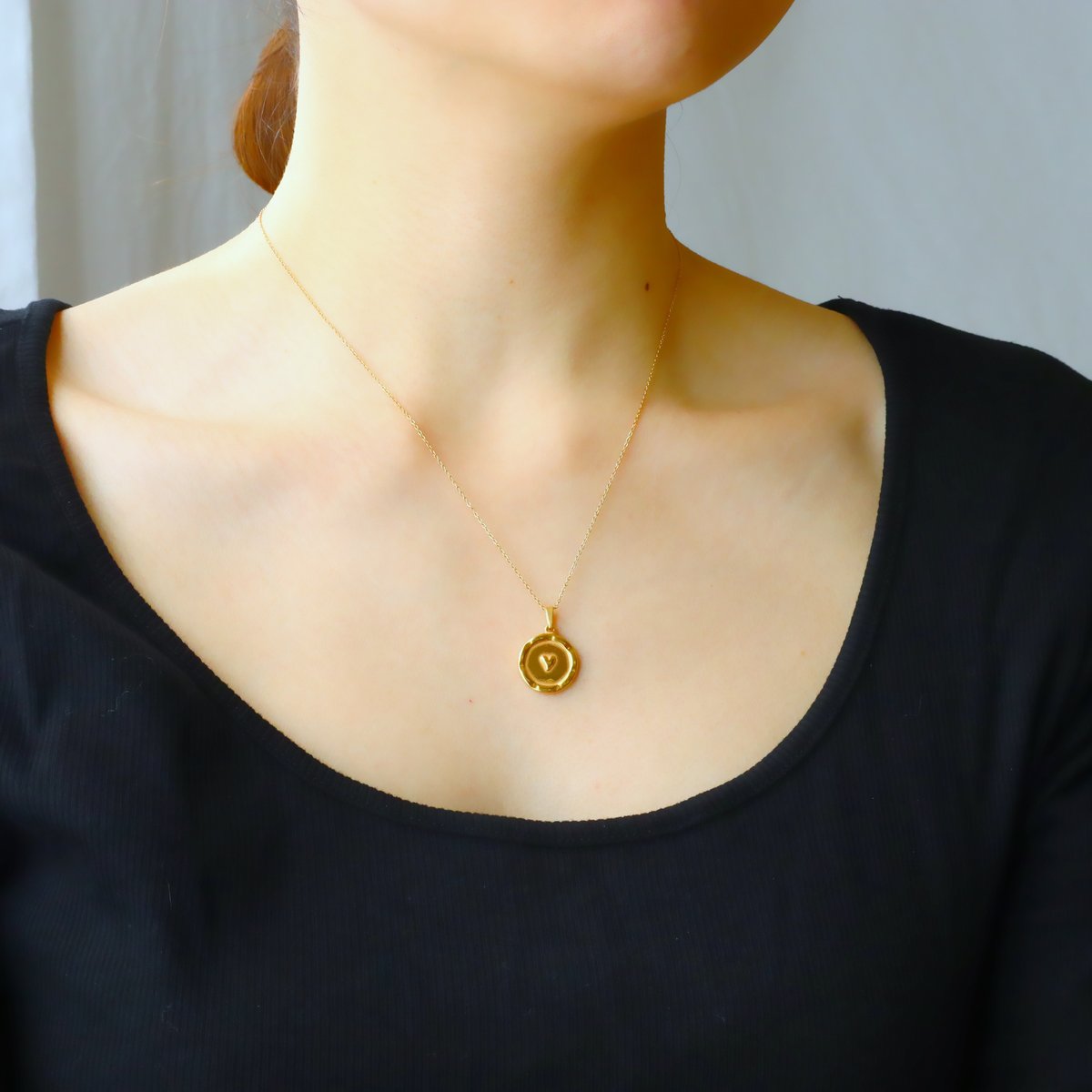 14kgf ハートあずきチェーンネックレス◝✩トップ2個付き♡⃛