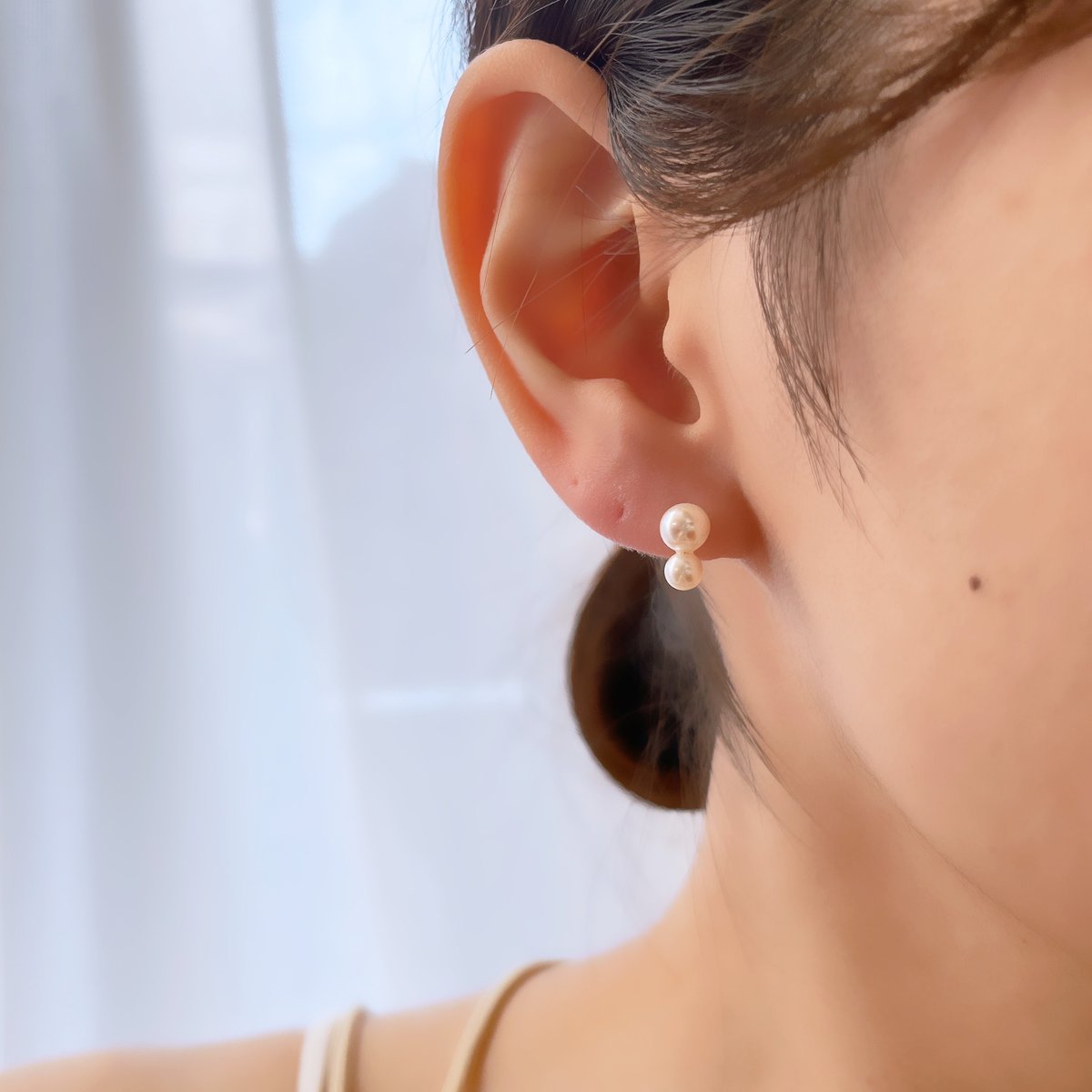 未使用: Tasaki 雪だるま真珠ピアス 金アレ対応】淡水パールの雪だるまピアス(イヤリング可) | mikka