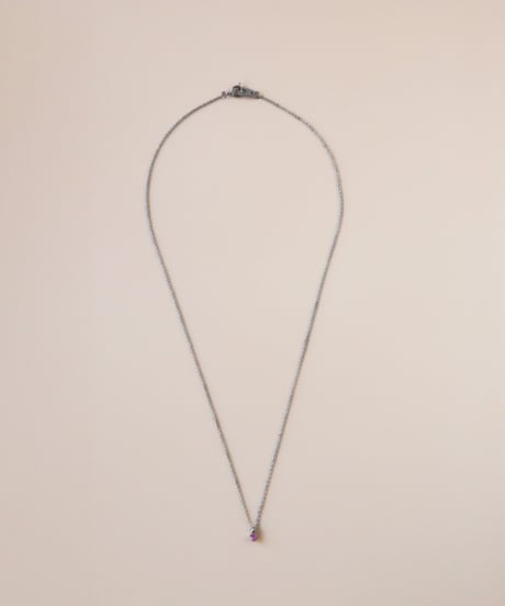 【金アレ対応】桜ピンクジルコニアネックレス 3mm シルバーカラー