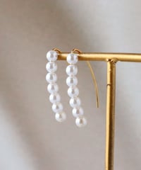 【金アレ対応】シェルパールのフックピアス