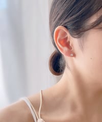 【金アレ対応】Heart & Cupid ジルコニアプチピアス4mm