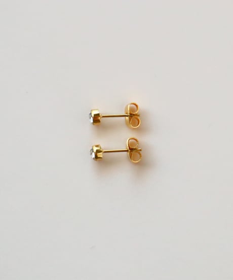 【金アレ対応】タイムレスジルコニアピアス