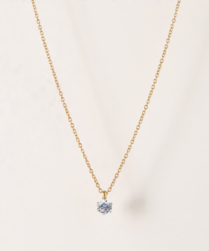 e.m. 4点ジルコニア ネックレス ミニマル] ジルコニア スクエア ネックレス（065073-065074） ｜ women