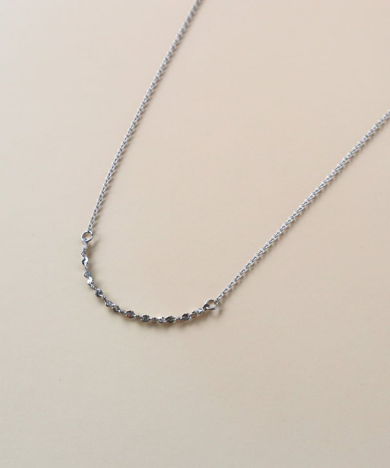 金アレ対応】ニュアンスチェーンネックレス(シルバーカラー) | mikka