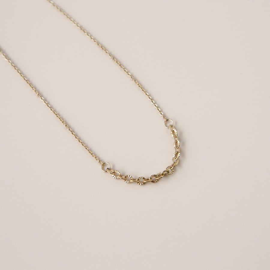 金アレ対応】ニュアンスチェーンネックレス(カットアズキ) | mikka