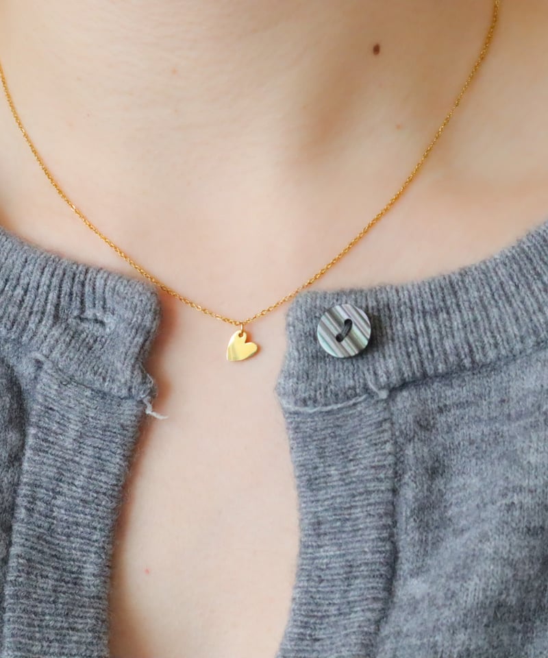 10K Yellow Gold スモールハートチャーム ネックレス 10K Yellow Gold スモールハートチャーム ネックレス