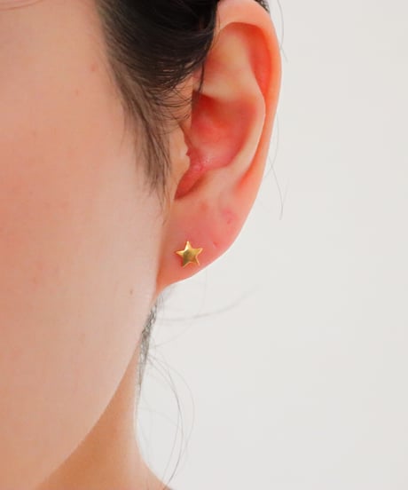 【金アレ対応】ミニマルスターピアス