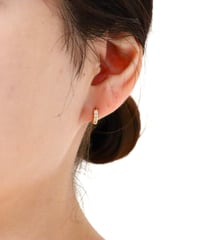 【金アレ対応】プチジルコニアフープピアス