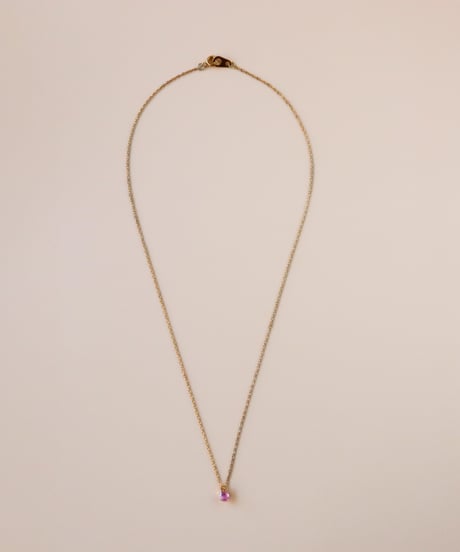【金アレ対応】桜ピンクジルコニアネックレス 4mm