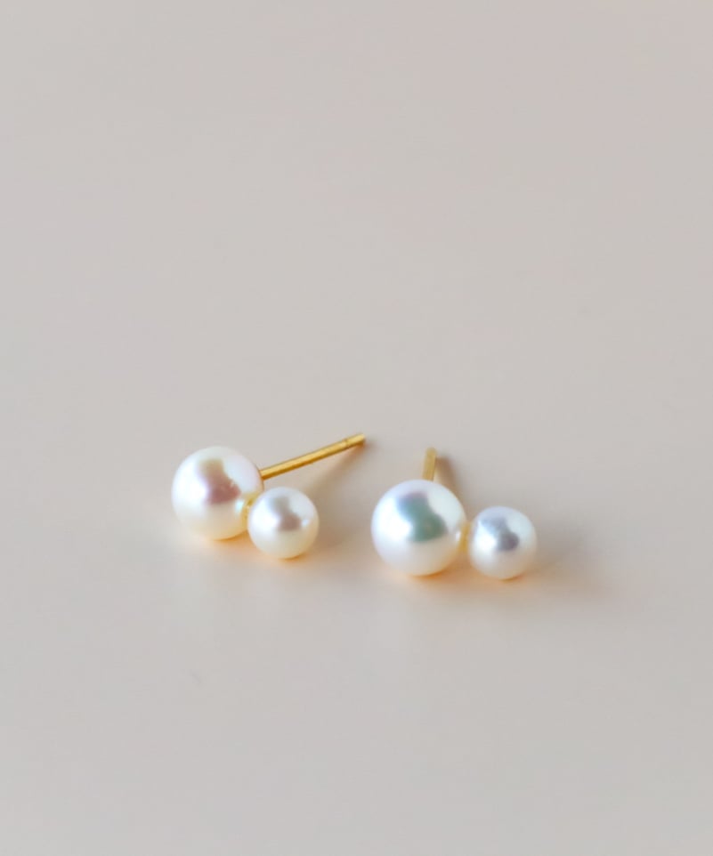 未使用: Tasaki 雪だるま真珠ピアス TASAKI（ピアス）のフリマアイテム